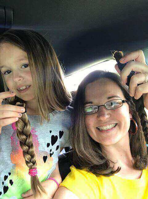 Audrey and Amanda Hair Donation
