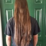 Father donates his hair - before photo