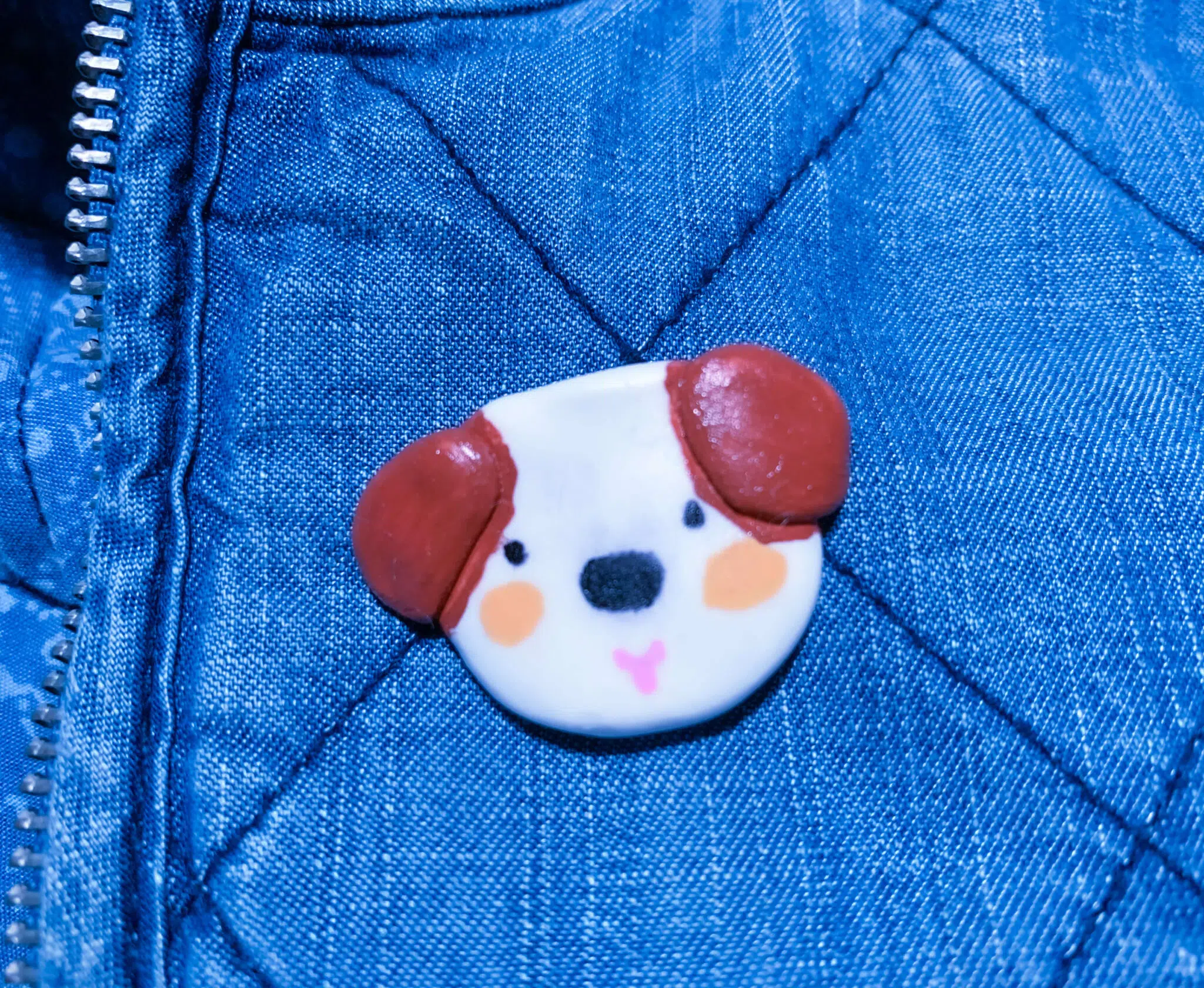 Hand Made Dog Clay Pin'