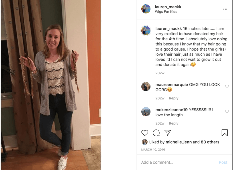 Lauren MacKenzie Hair Donation Posts