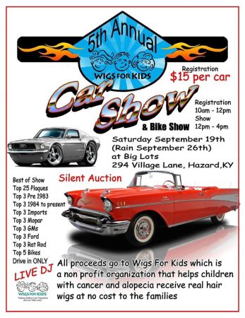 Wigs for Kids Car show fundraiser