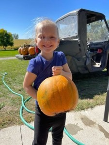 Lolo with a pumpkin!'