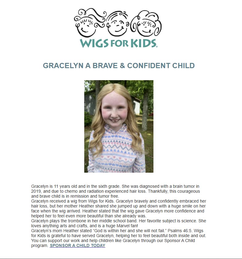 Newsletter Archives November 2023 Wigs For Kids