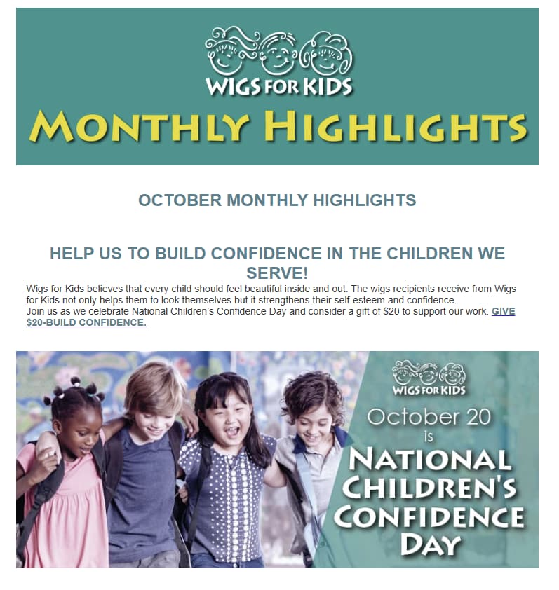 Newsletter Archives October 2022 Wigs For Kids