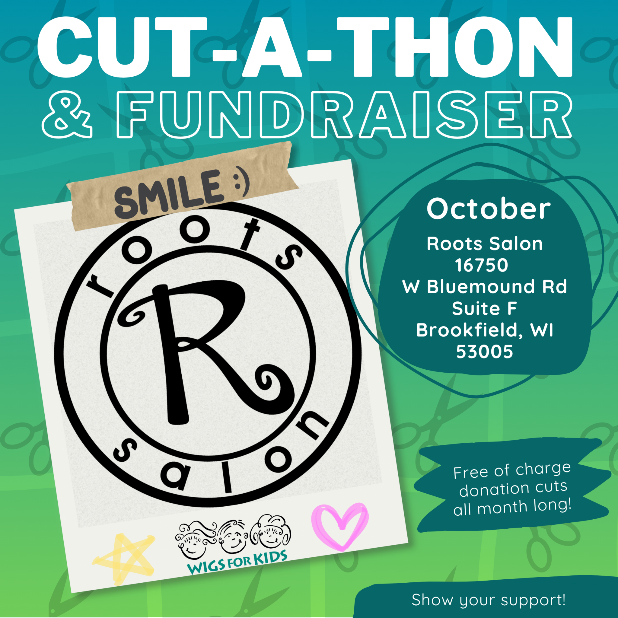 flyer for hair donation fundraiser