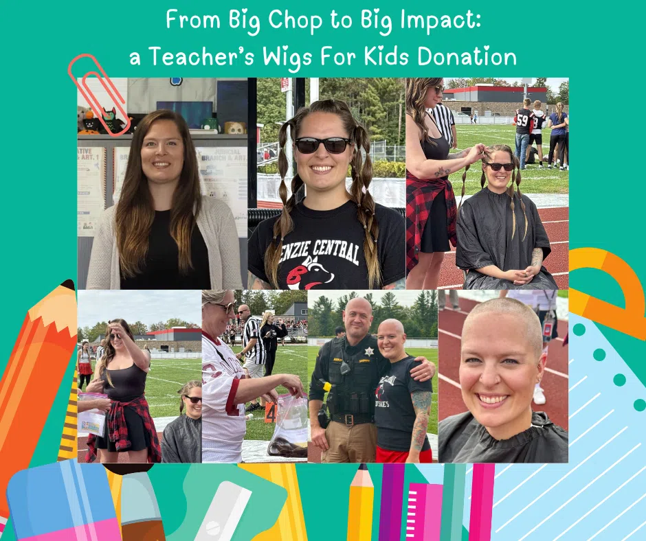 Click to read article: From Big Chop to Big Impact: A Teacher’s Wigs For Kids Hair Donation'