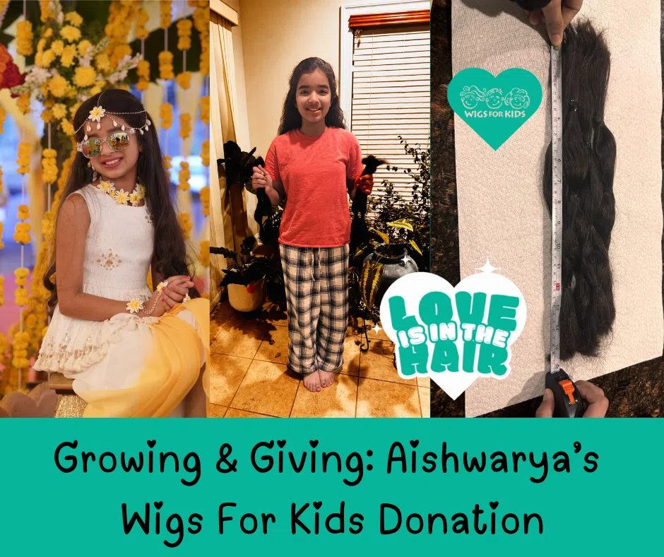 Click to read article: Growing & Giving: Aishwarya’s Wigs For Kids Hair Donation'